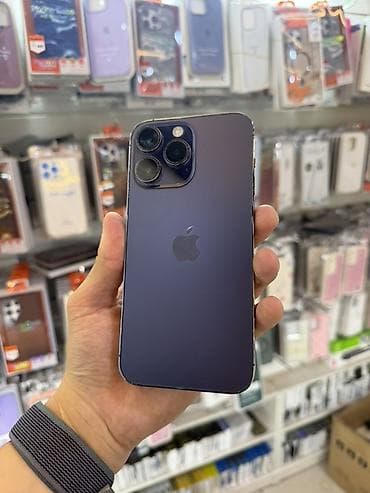 second hand mobile: IPhone 14 Pro Max, Б/у, 256 ГБ, Deep Purple, 100 % — 1