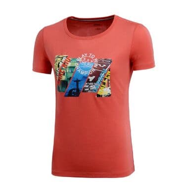 Распродажа! Женская футболка Li Ning коралловая красная, код