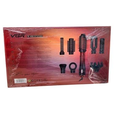 профессиональные фены для парикмахеров: VGR V-488 Профессиональная щетка для горячего воздуха 8 в 1 (красная) — 2