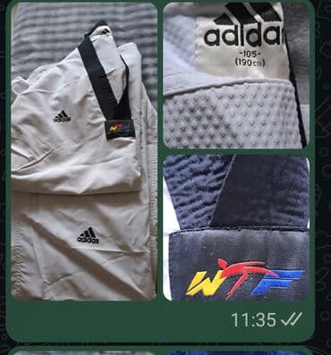 футбольные бутсы predator: Комплект для занятий тхэквондо Adidas (WT/WTF) - Добок Adidas: куртка — 1