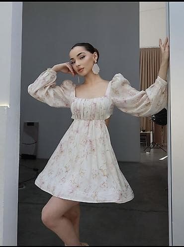 Повседневное платье, Made in KG, Лето, Короткая модель, S, M