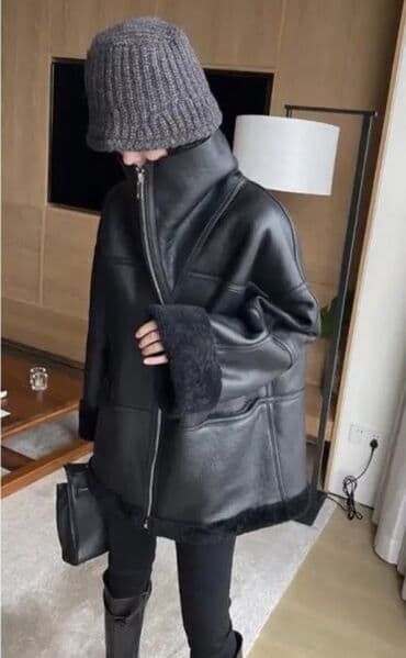 pull bear: Дубленка, Оверсайз, L — 1