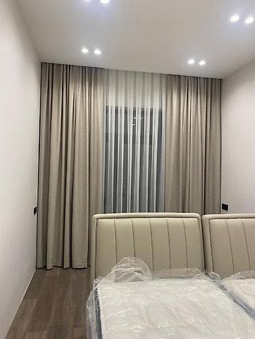 bed sheet: Двухслойные шторы для дома: плотные портьеры + легкий тюль - — 2