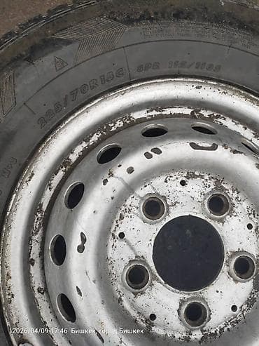 Колеса в сборе 225 / 70 / R 15, Всесезонная, Комплект, Легкий коммерческий транспорт (C/LT), Железные, отверстий - 5