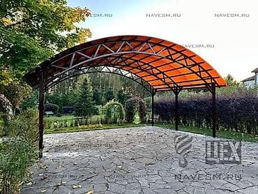 навесы арка: Навес, Арочный, Металл, Поликарбонат — 1