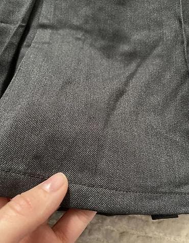 юбка зара: Школьная форма, цвет - Серый, Новый — 4