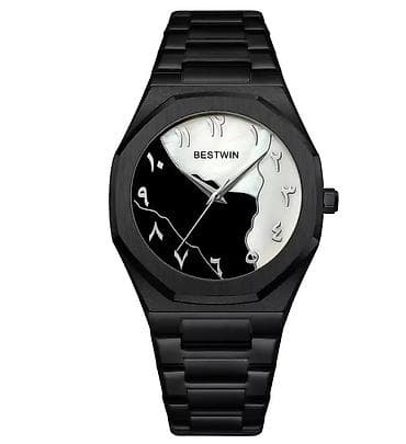 Наручные часы BESTWIN - Дизайн: контрастный черно-белый циферблат с