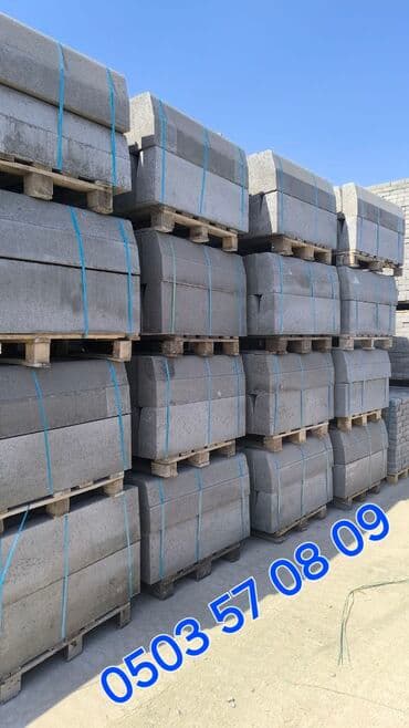 брусчатка бишкек дом брусчатки'' тротуарная плитка бордюры бишкек: Дорожный бордюр, Прессованный, Бетонный, Новый — 1