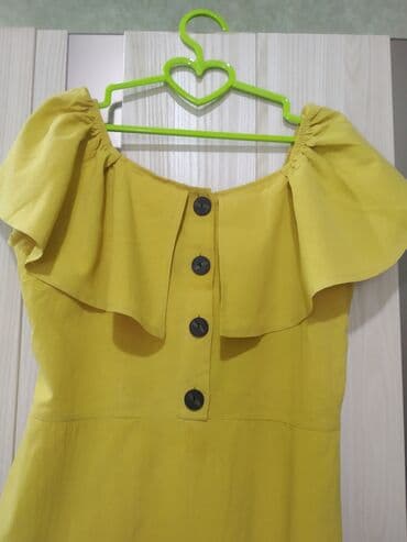 льняное платье халат: Повседневное платье, Лето, Длинная модель, Лен, Прямое, 3XL — 1