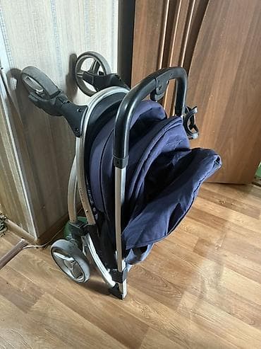 Балдар электр унаалары: Прогулочная коляска Babyton Cosmo Navy Blue E50 - Маневренная и — 3