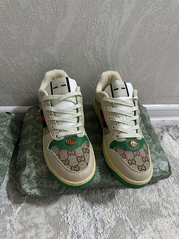 Кроссовки, 40, 41, Gucci, Новый, цвет - Бежевый, Платная доставка — 1