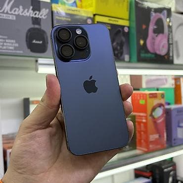 ipone 15: IPhone 15 Pro, Б/у, 256 ГБ, Blue Titanium, Чехол, Защитное стекло, 100 % — 1