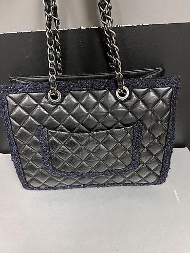 chanel оригинал: Классическая сумка, Chanel, Италия, Материал: Комбинированный материал, Стеганая модель, Женские — 8