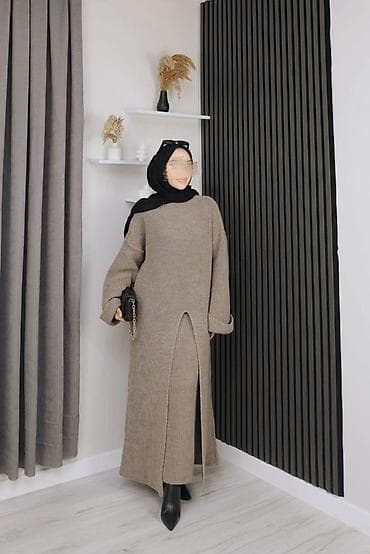 Спортивная одежда: Повседневное платье, Турция, Осень-весна, Длинная модель, Трикотаж, Оверсайз, Стандарт — 2