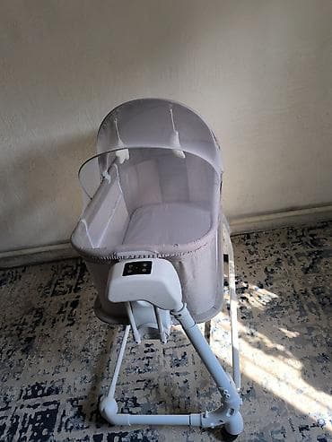 манеж с качалкой: Детская колыбель-люлька с функцией укачивания + шезлонг Колыбель: - — 8