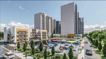 малосемейки в рассрочку бишкек: 1 комната, 40 м², Элитка, 7 этаж, ПСО (под самоотделку) — 3