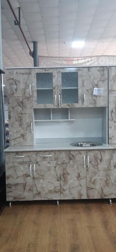 буфет для кухни: Буйрутма эмеректер, Идиштер сакталуучу шкаф, Ашкана гарнитурасы — 4