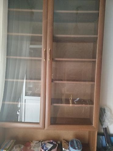 библиотеку: Стенка-шкаф, Тип стенки-шкафа: Другой тип шкафа-стенки, Для зала, Б/у, Особенности: Для хранения посуды — 2