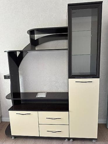 мебельный цех ош: Тумба и подставка для телевизора, Напольная, ЛДСП, цвет - Коричневый — 1