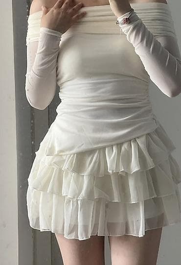 кожанный сарафан: Повседневное платье, Лето, Короткая модель, XS, S — 1