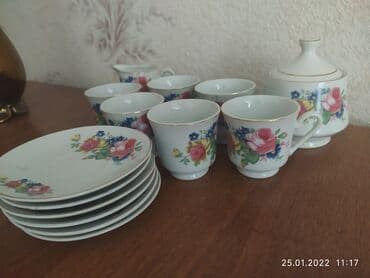 микра: Продаю посуду : Кофейный сервиз на 6 персон Чашечки маленькие не — 3
