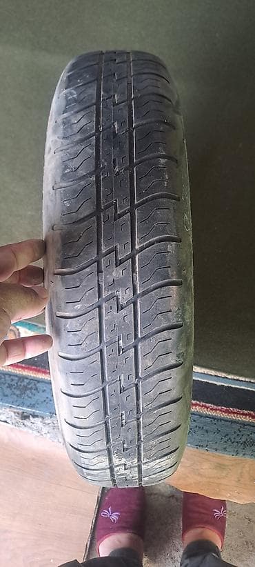 Колеса в сборе <130 / 80 / R 15, Всесезонная, Б/у, Запаска, Легковые, Железные, отверстий - 4