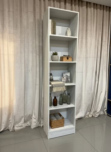 напольные полки: Узкий стеллаж с открытыми полками - Форм‑фактор: высокий и узкий — 1