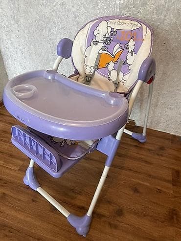 foldable table: Детский стульчик для кормления (фиолетовый/белый) - Большой съёмный — 3