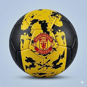 Футбольный мяч Manchester United - Дизайн: контрастная желто‑черная