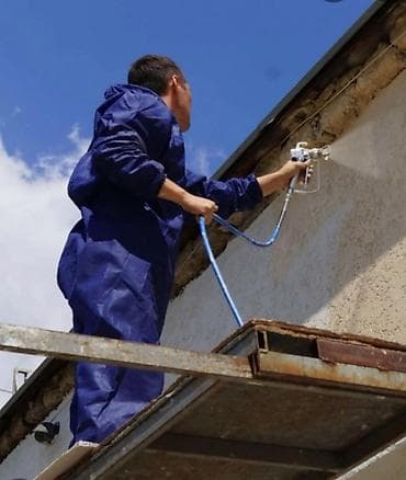 покраска наружных стен дома цена: Покраска безвоздушным распылением (airless) — интерьер и фасады — 3