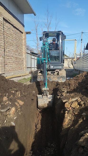 Услуги экскаватора | Котлованы, Канализация, септик, Водопровод at lalafo.kg Услуги экскаватора | Котлованы, Канализация, септик, Водопровод