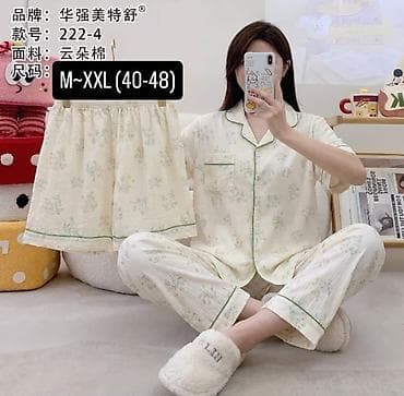 шорты двойка: Пижама, Хлопок, Китай, На пуговицах, M, L, XL — 3