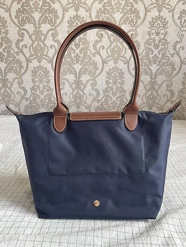 Аксессуарлар: Сумка Longchamp Le Pliage из нейлона с кожаными элементами — 2