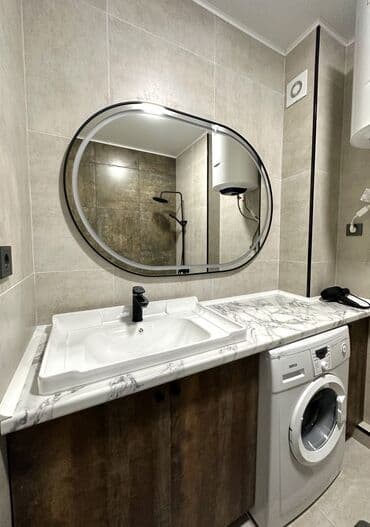 квартира на ночь бишкек количество мест 4: 2 бөлмө, Душ кабинасы, Жаздык, жууркан-төшөк каптары, Кондиционер — 8