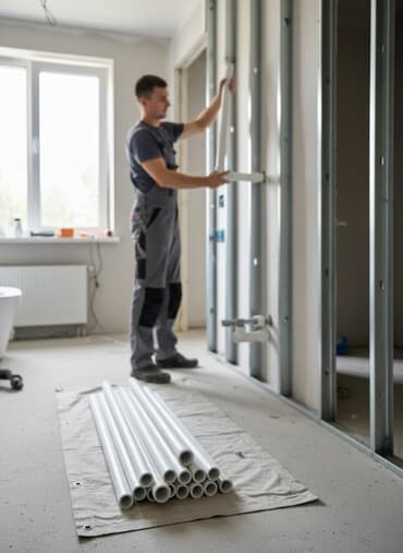 Труба для канализации Материал: Пластик, Диаметр: 50 мм, Толщина стенки: 3 мм