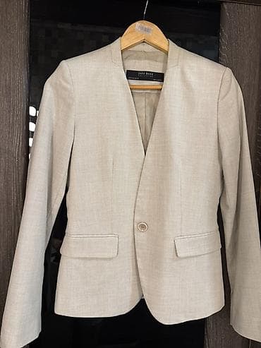 Толстовки, худи: Элегантный брючный костюм ZARA Basic в светлом благородном оттенке — 1