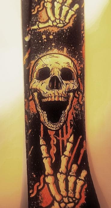 повязки для головы: Ремень-ремешок для гитары с принтом «череп и кости» - Материал ленты — 1