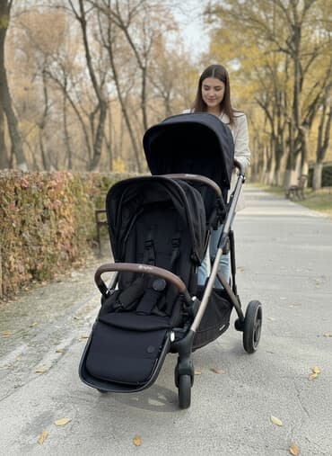 ремни безопасности для коляски: Коляска, цвет - Черный, Б/у — 9