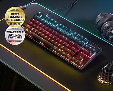 apex pro: Клавиатура, SteelSeries, Механическая, Проводное подключение, Размер: 80% — 1