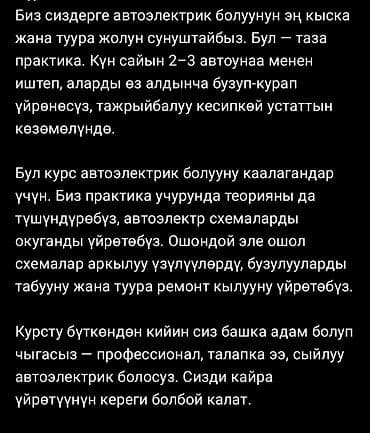 Курс «Автоэлектрик-автодиагност» Что это: - Индивидуальное обучение — 2