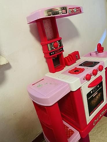 продажа фигурок осд: Детская игровая кухня Kids Chef / Chef Kitchen - Яркая розово-красная — 3