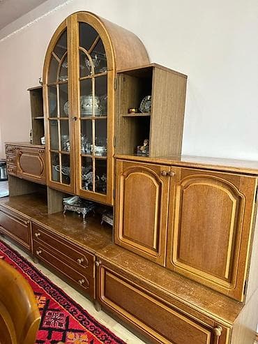 хранение: Стенка-шкаф, Тип стенки-шкафа: Модульная, Для зала, Особенности: Для хранения посуды — 3