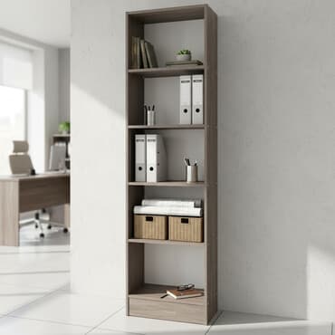 полки для книг напольные: Стеллаж Феликс STF450 (Дуб серо-коричневый) Стеллаж для документов и — 1