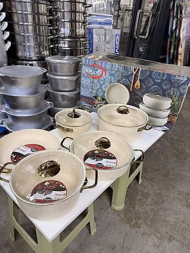 эт топоз: Набор посуды Leydi (Турция), серия Tavero. Комплект из 7 предметов: 3 — 1