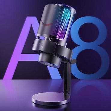 USB-микрофон Fifine A8 с RGB‑подсветкой - Конденсаторная капсюля