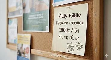 Няня для младенца (4 мес). Район Рабочего городка. 1800 сом/выход