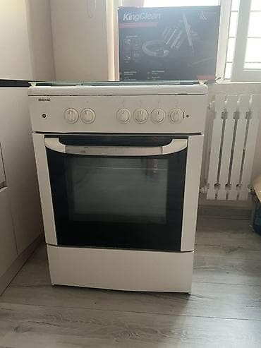 лаваш печка: Плита BEKO, белая, напольная, с духовкой. Характеристики: - Тип — 1