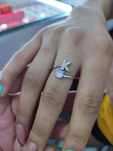 эксклюзивные свадебные пригласительные: Серебряные кольцы с буквами Серебро 925 пробы Размеры без размерный — 1