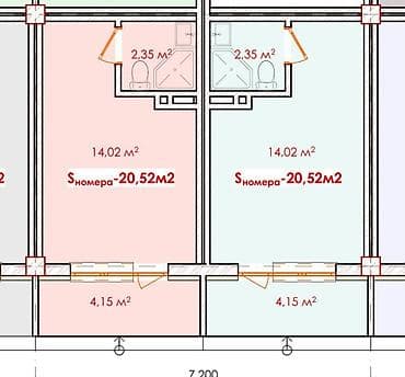 роял централ парк: 1 комната, 20 м², Элитка, 4 этаж — 8