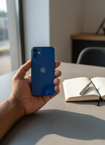 бу телефоны ош айфон: IPhone 12 mini, Б/у, 64 ГБ, Синий, 77 % — 1